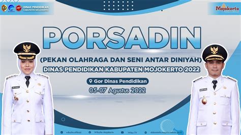 Pembukaan PORSADIN 2022 Dinas Pendidikan Kabupaten Mojokerto YouTube