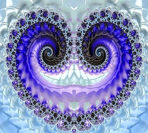 An Abstract Blue And Purple Design With Large Eyes