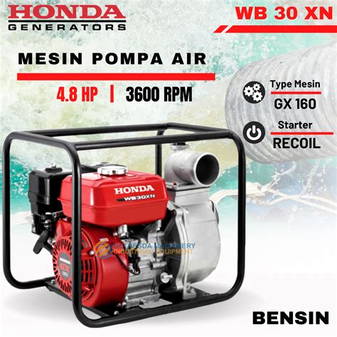 Honda Mesin Pompa Air Hp Honda Wb Xn Nf Lazada Indonesia