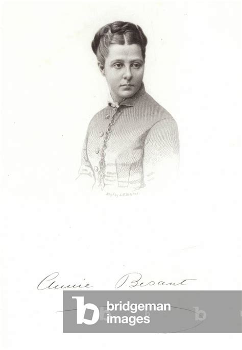 Image Of Portrait Of Annie Besant Engraving By English School 19th