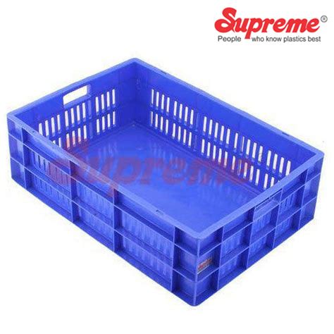 Blue And Rectangular Supreme Ssp Material Handling Crates