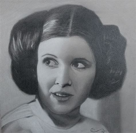 Princess Leia Drawing Pencil Sketch Colorful Realistic Art Images