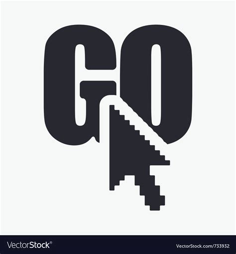 Go button icon Royalty Free Vector Image - VectorStock