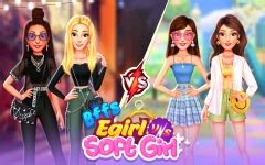 Bffs E Girl Vs Soft Girl Dressup Game Play Online At Simple Game