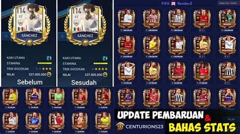 UPDATE PEMBARUAN BAHAS STATS PEMAIN EVENT CENTURIONS 23 FIFA MOBILE