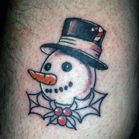 40 Snowman Tattoo Ideas For Men Frosty Designs