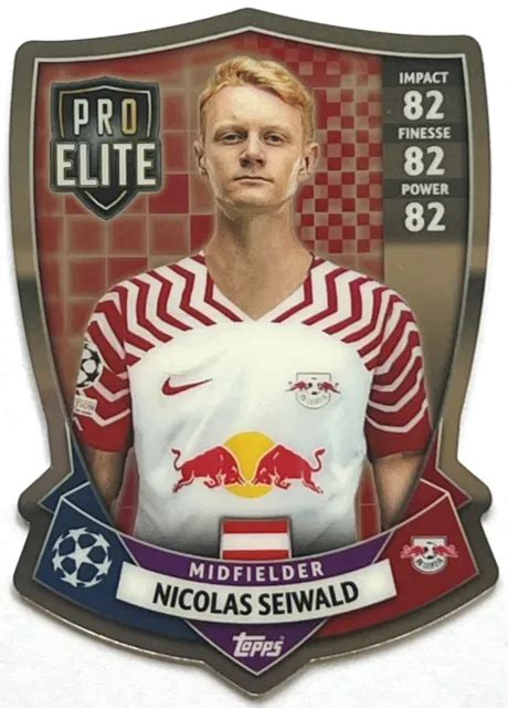 TOPPS MATCH ATTAX 2023 2024 Nicolas Seiwald Pro Elite Chrome Shield SH