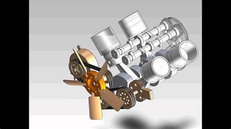 Car Engine Diagram V4