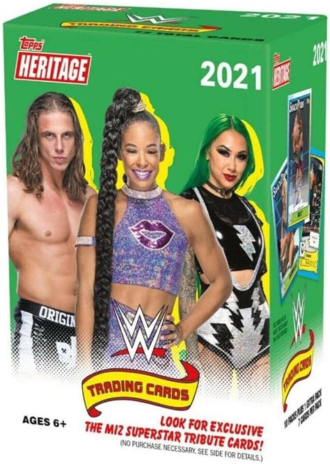 Topps Wwe Topps Heritage Factory Sealed Blaster Box With Packs