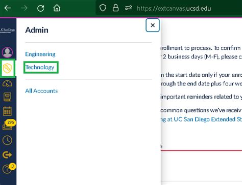 Viewing Canvas courses within your Academic Area (DES STAFF) – UC San Diego Extended Studies Online