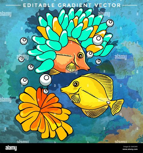 Colorful Aquarium Fishes Stock Vector Image And Art Alamy