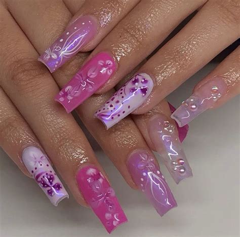 Jennapinns In Unique Acrylic Nails Pink Acrylic Nails Cute