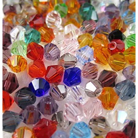 Amazon Xinbowen Diy Mm Pcs Bulk Faceted Bicone Crystal Glass