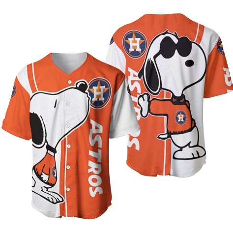 Houston Astros Snoopy Lover 3D Printed Baseball Jersey Choose Life