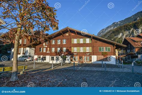 Rural House In Brienz Switzerland Editorial Stock Image Image Of