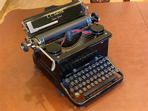 L C Smith And Corona Super Speed 1930s All Black Antique Typewriter Ebay