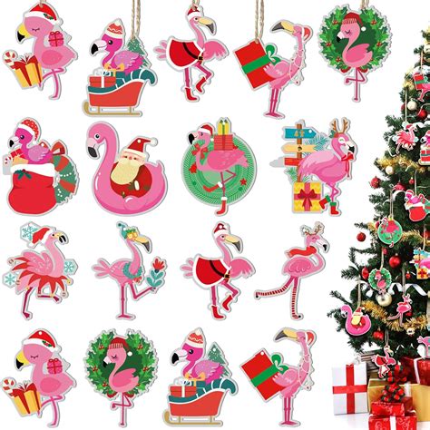 Amazon.com: Chunful 24 Pieces Flamingo Christmas Tree Ornaments Pink