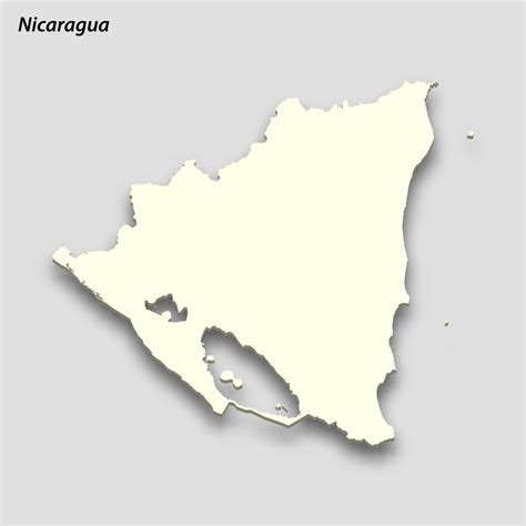 3d isométrica mapa de Nicaragua aislado con sombra 21827412 Vector en