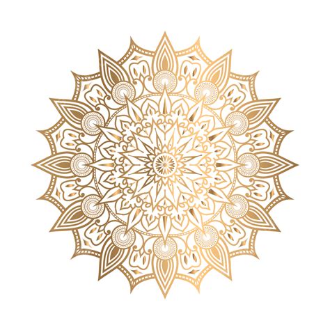 Gold Mandala Transparent Background For Invitation In Islamic Pattern