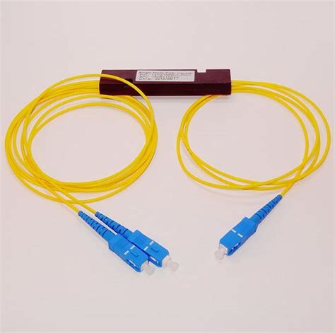 Passive Splitter Box Fiber Optics Sc Upc PLC 1 2 Fiber Splitter ABS