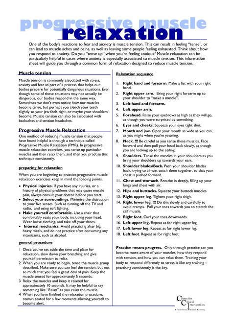 Exercise Muscle Chart