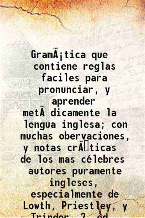 Gram Tica Que Contiene Reglas Faciles Para Pronunciar Y Aprender