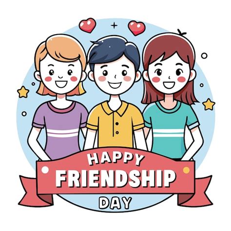 Premium Vector Happy Friendship Day Greeting Vector Illustration