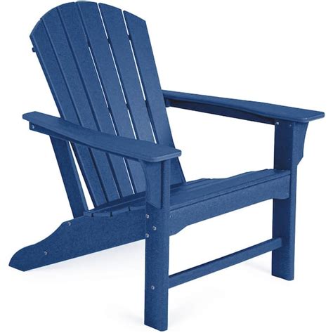 Zeus Ruta Traditional Curveback Navy Blue Plastic Outdoor Patio