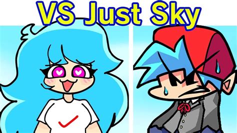 Friday Night Funkin VS Just Sky Week Cutscenes FNF Mod Hard FanGirl