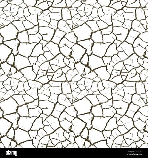 Realistic cracked earth after drought, dry dirt texture seamless pattern Stock Vector Image ...