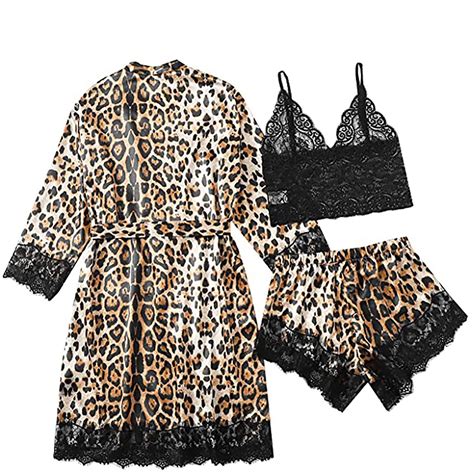 Plus Size Pajamas Women Lace Print Lingerie Pijama Vicedeal