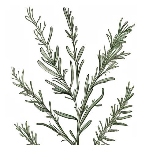 Krea Ai New Description Illustrate Sprigs Of Rosemary And