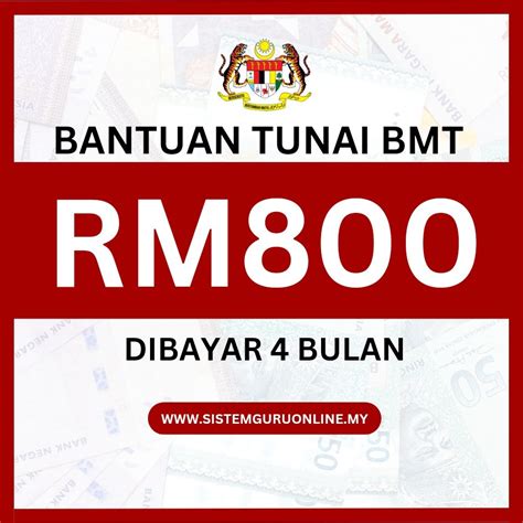 Bantuan Tunai Bmt Rm Dibayar Selama Bulan Ini Tarikh Rasmi