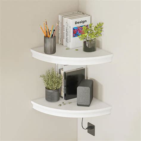 Amazon Mluovi Corner Shelves Wall Mounted With White Small Corner