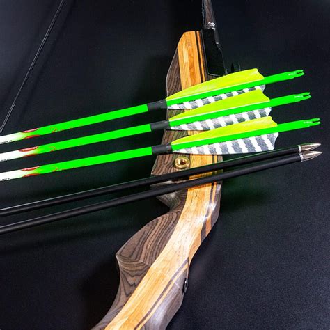 Traditional Archery Carbon Feather Arrows Spine