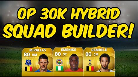 Fifa Ultimate Team Overpowered Cheap Budget K Hybrid Squad Builder