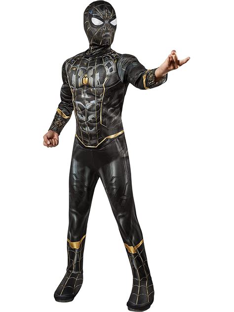 Child's Deluxe Spider-Man Black and Gold Costume From Marvel Spider-Ma