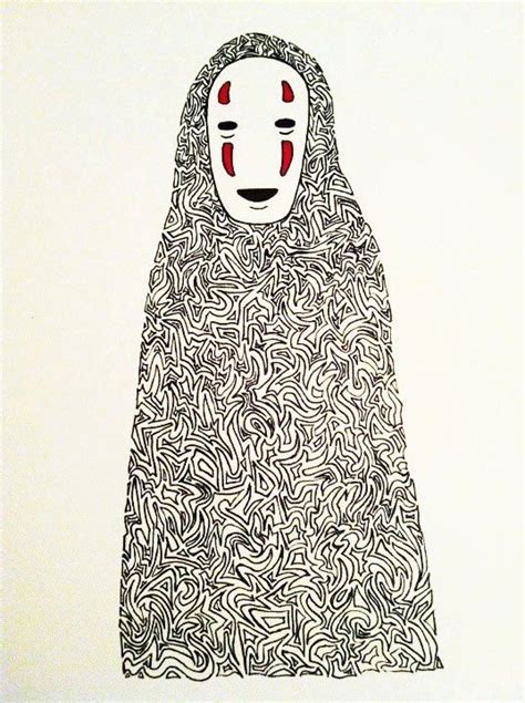 Spirited Away No Face Ink Drawing Via Etsy Spirited Away