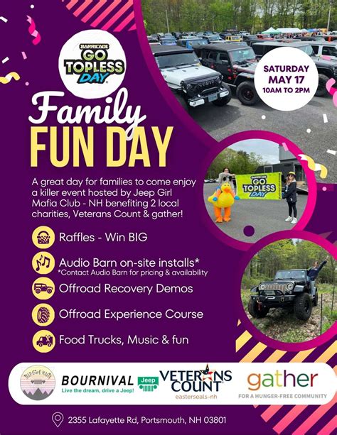Family Fun Day - Go Topless Day w/Jeep Girl Mafia Club - Seacoast Kids