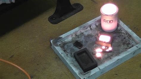 Induction Melting Steel In A Graphite Crucible Youtube