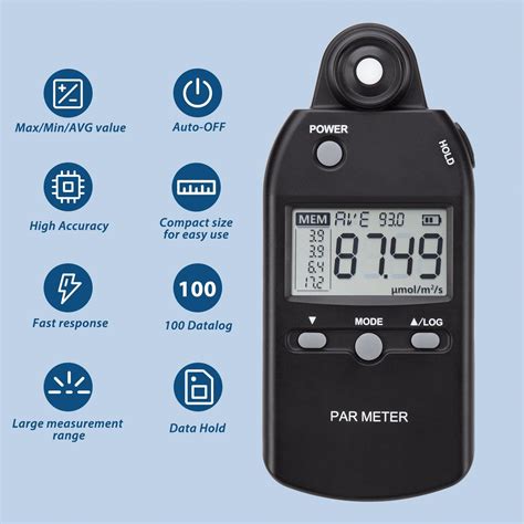 Light Lux Meter Measures Photosynthetically Active Radiation on Plant Canopy Full Spectrum Meter ...