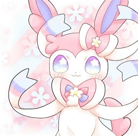 Sylveon In 2021 Pokemon Eevee Cute Fantasy Creatures Sylveon Art