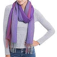 Unicef Market Hand Woven Striped Alpaca Blend Wrap Scarf From Peru