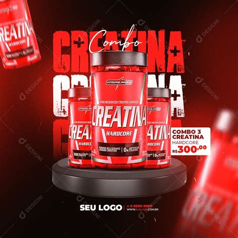 Social Media Suplemento Muscular Combo De Creatina Psd Edit Vel Zip