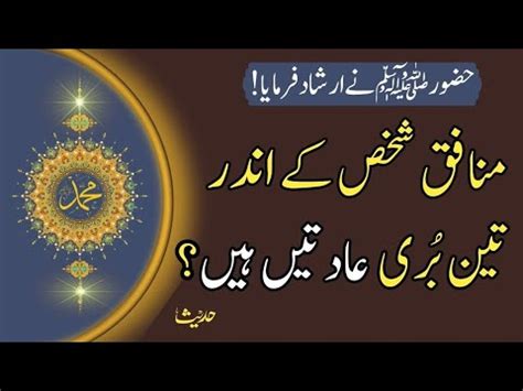 Munafiq Main Burri Aadaten Hoti Hain Hadith Of The Day Daily