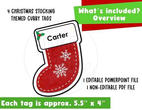 Editable Christmas Cubby Name Tags | Winter Cubby Tags – Terbet Lane