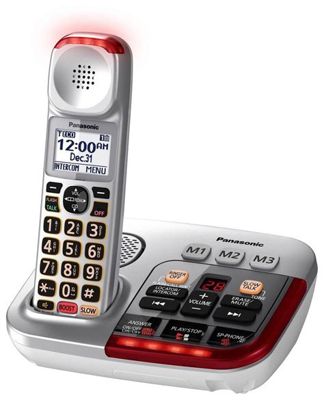 [Ships Free] Panasonic Amplified Cordless Phone with Answering Machine ...