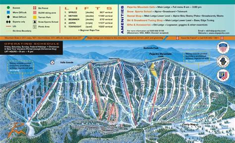 Pajarito Mountain Ski Trail Map - Los Alamos New Mexico United States ...