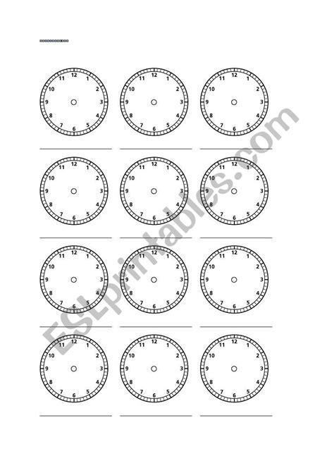 Blank Clock Worksheets Worksheets Decoomo