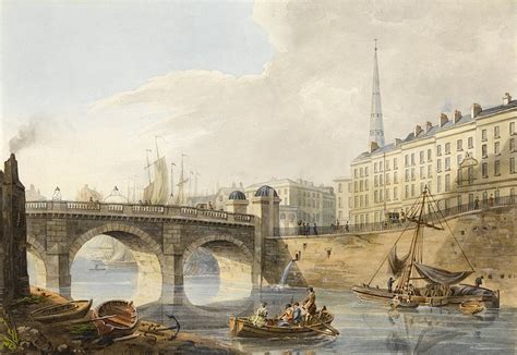 Bristol Bridge and St. Nicholas Church - Julia Korner - Fine Art Specialist in Chiswick London